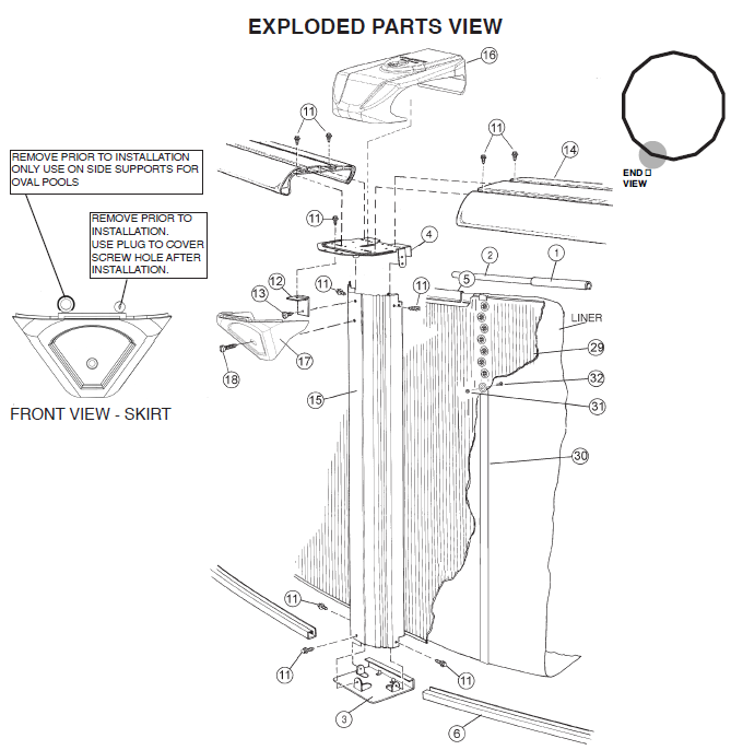 15' Round 52" Embassy Royal Retreat Parts Reorder